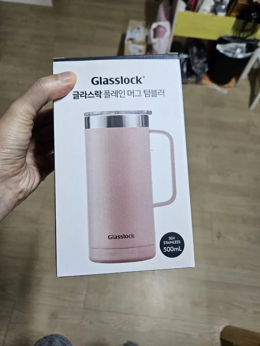 (새상품) 글라스락 텀블러 500ml 핑크